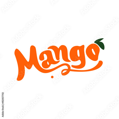 Mango typography logo design 