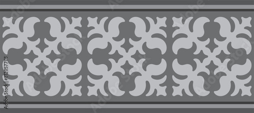 Безымянный-1Strip of plant patterns. Ethno style. Kazakh ornaments. Horizontal patterned design. Traditional patterns of Kazakhs. Ancient Turkic ornaments. Traditions of Kazakhstan. Decorative art of 