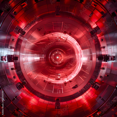Tokamak Fusion Reactor Core - Futuristic Nuclear Plasma Energy Concept