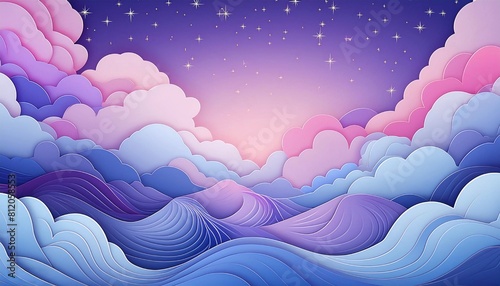 abstract background with stars,  cloud,  wallpaper 
