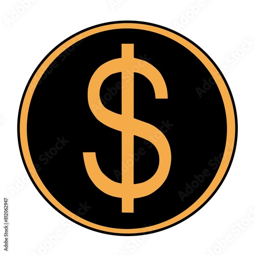 US Dollar symbol Icons illustration