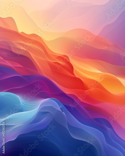 Vibrant Gradient Background for Stylish Designs Generative AI