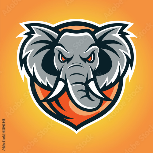 Elephant mascot logo design elephant vector illustration