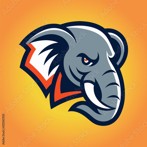 Elephant mascot logo design elephant vector illustration