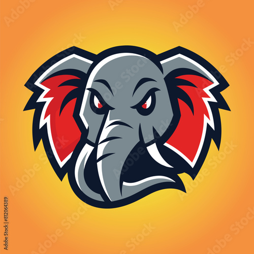 Elephant mascot logo design elephant vector illustration