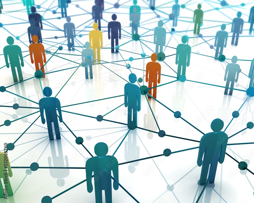 A group of people are connected by lines. The lines represent the relationships between the people. A group of people are connected by lines. The lines represent the relationships between the people.