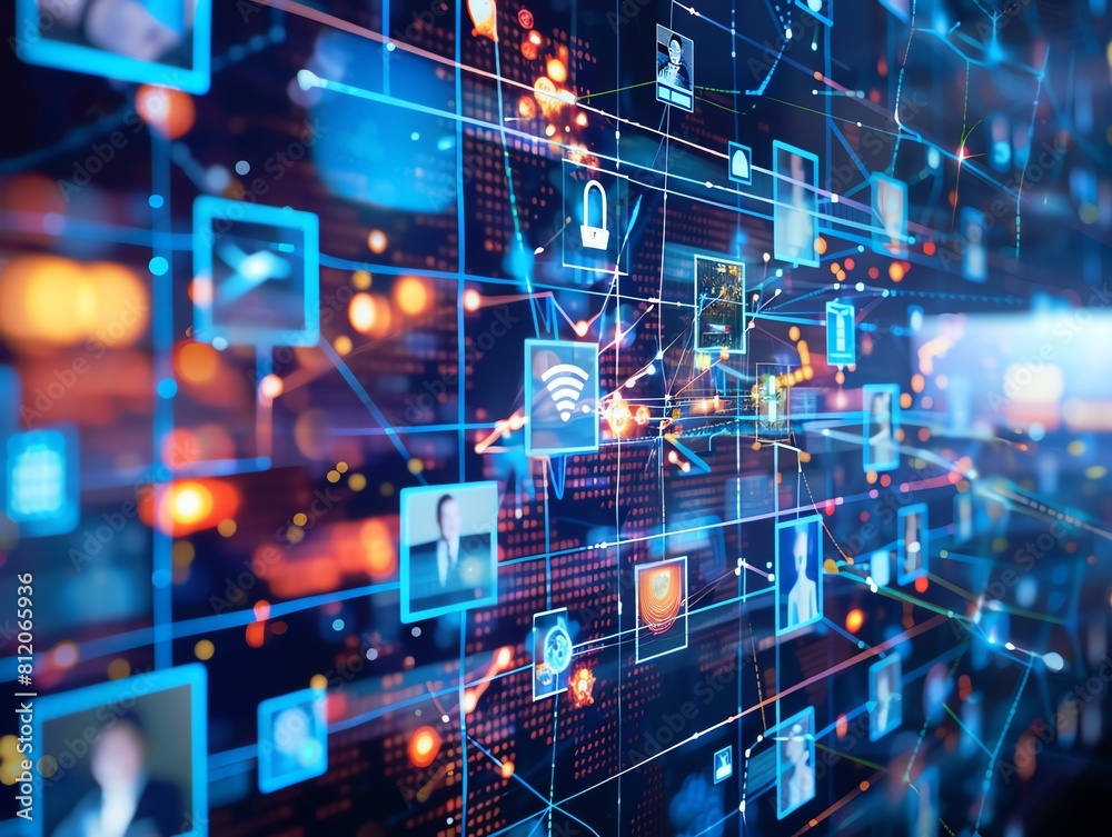 Visualize the concept of a decentralized social network Visualize the concept of a decentralized social network
