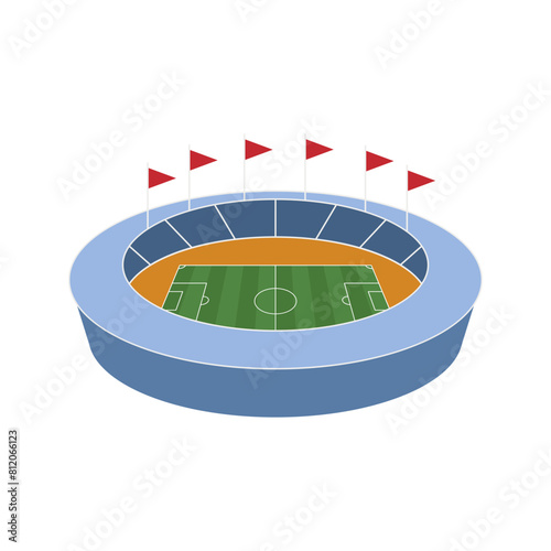 Soccer icons with referees objects, goal, trophy, ball, boots. Soccer support team and fan elements illustration flat vector