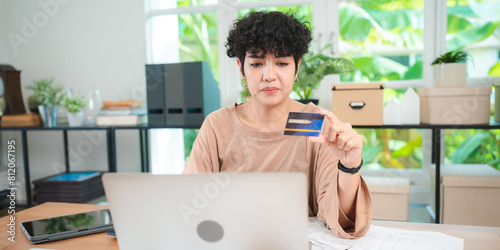 Happy Woman Working from Ho...
