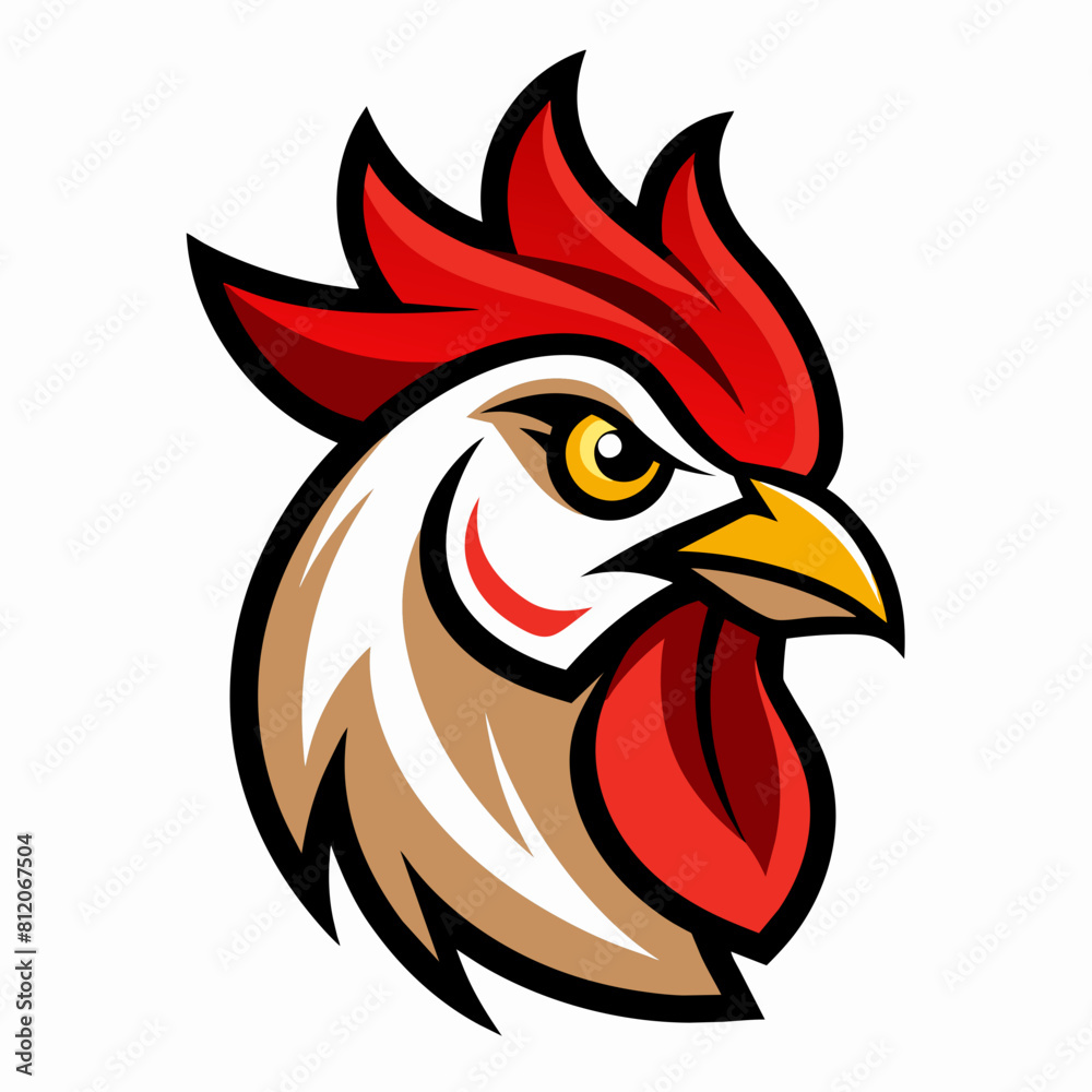 Rooster head logo vector illustration Rooster head logo vector illustration