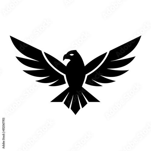 Flying falcon bird logo icon vector illustration 