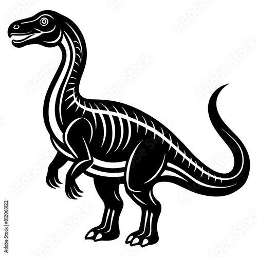 Amargasaurus dinosaur goes icon vector silhouette 