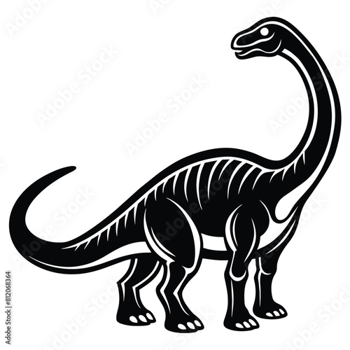 Amargasaurus dinosaur goes icon vector silhouette  © Chayon Sarker