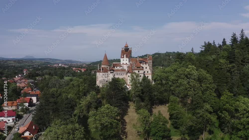 Aerial view of Bran Castle in Transylvania region, Romania. Aerial view of Bran Castle in Transylvania region, Romania.