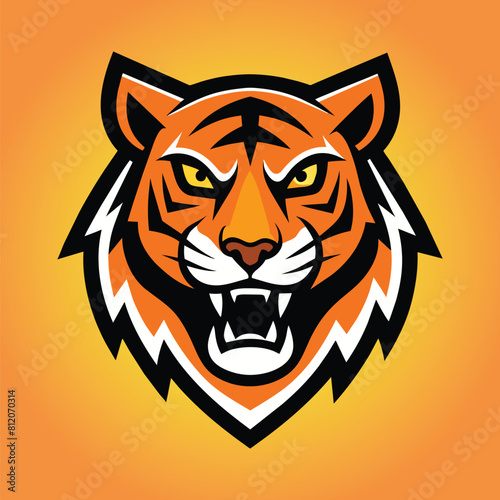 Tiger mascot logo design tiger vector illustration