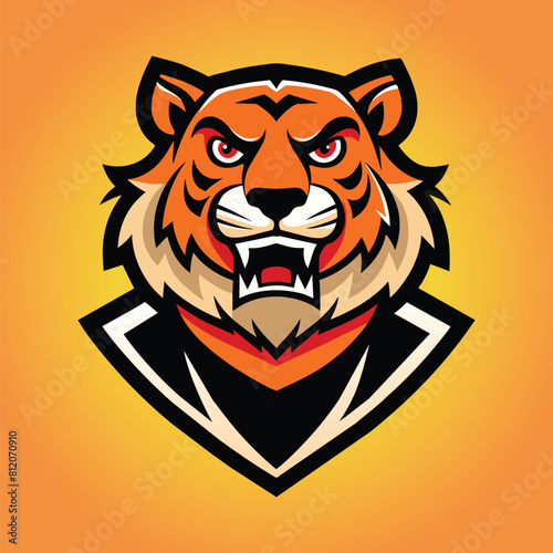 Tiger mascot logo design tiger vector illustration
