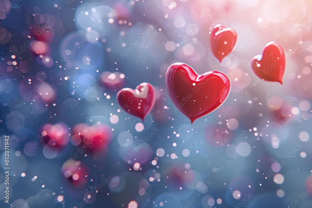 hearts on a blue background hearts on a blue background