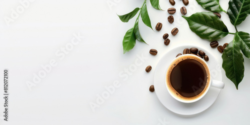 coffee bean on white background