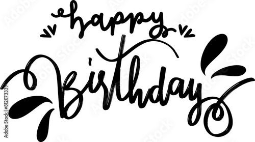 HappyBirthday handlettering