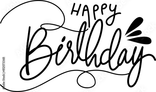 HappyBirthday handlettering