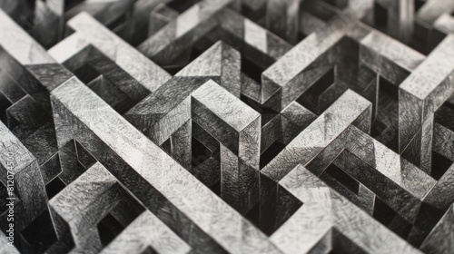 Amazing AI generated art. Can you find the way out?