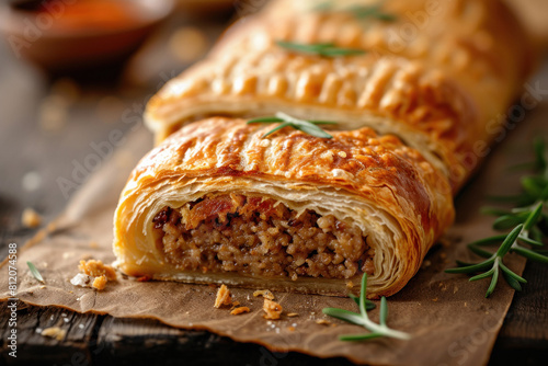 Fresh and hot sausage roll