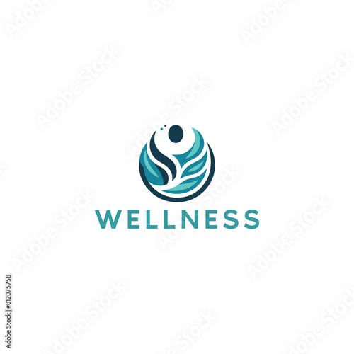 wellness logo. yoga logo. Wellness and healthy .natural health wellness fitness and yoga logo design .Human health logo design . Leaf Wellness Logo. spiritual logo