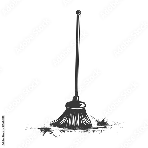 Silhouette broom cleaning tool black color only