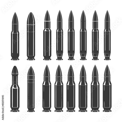 Silhouette bullets black color only