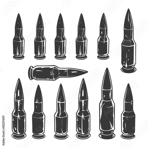 Silhouette bullets black color only