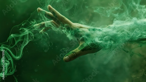 Green smoke on the arm
