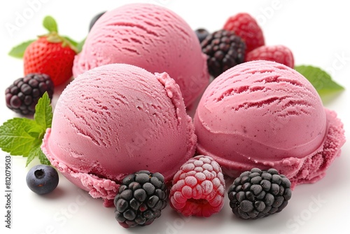 Scoops of Happiness: Colorful Fruit Ice Cream Delight