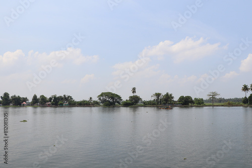 Small island in the middle of the lake