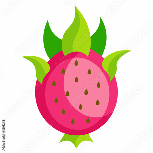 Cute dragon fruit illustration