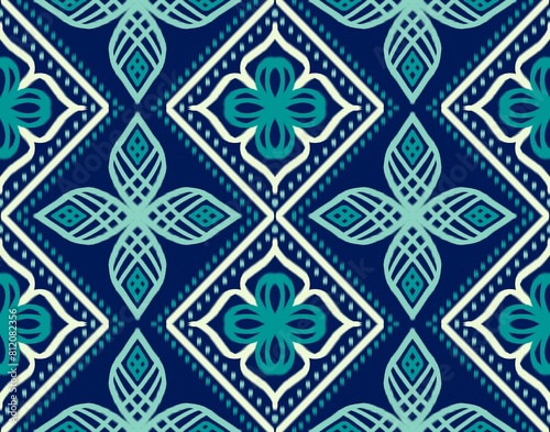 Seamless Ikat ethnic traditional pattern geometric abstract folklore ornament Tribal ethnic illustration background