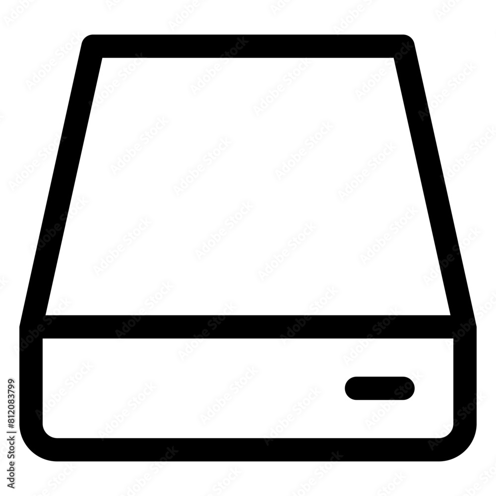 hardisk line icon isolated on white background hardisk line icon isolated on white background