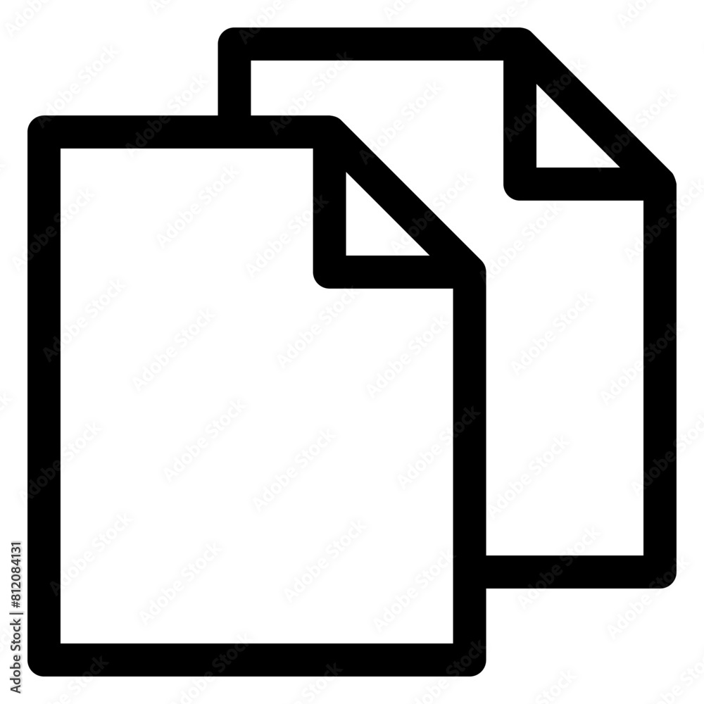 copy line icon isolated on white background copy line icon isolated on white background