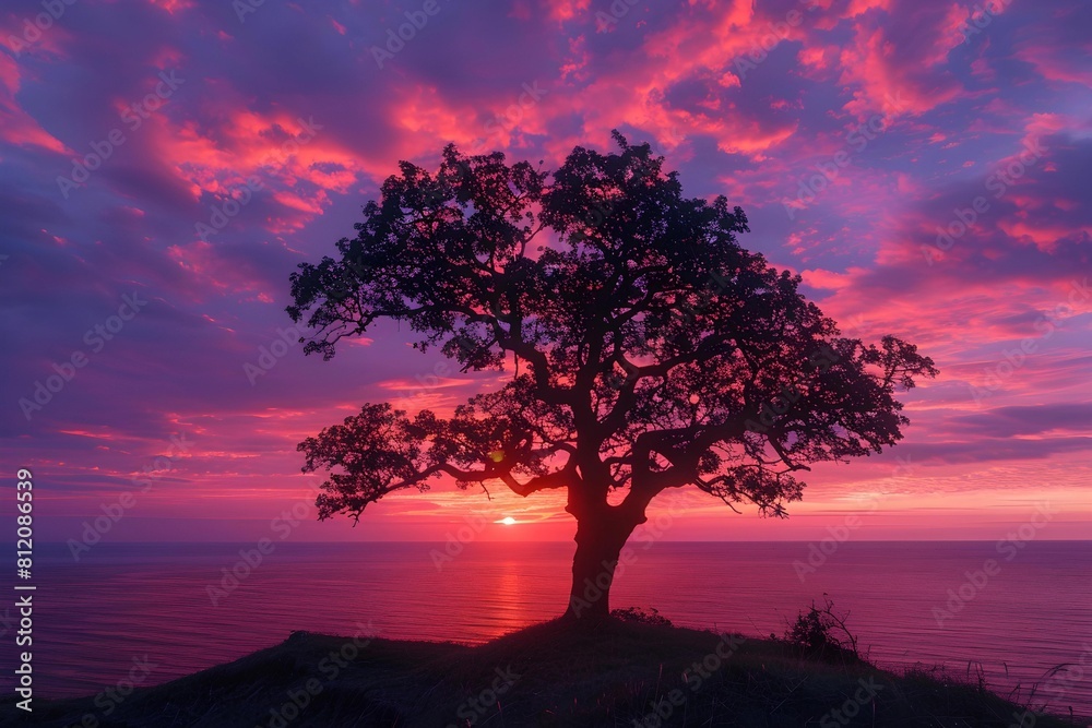 Serene Sunset Over the Ocean Serene Sunset Over the Ocean