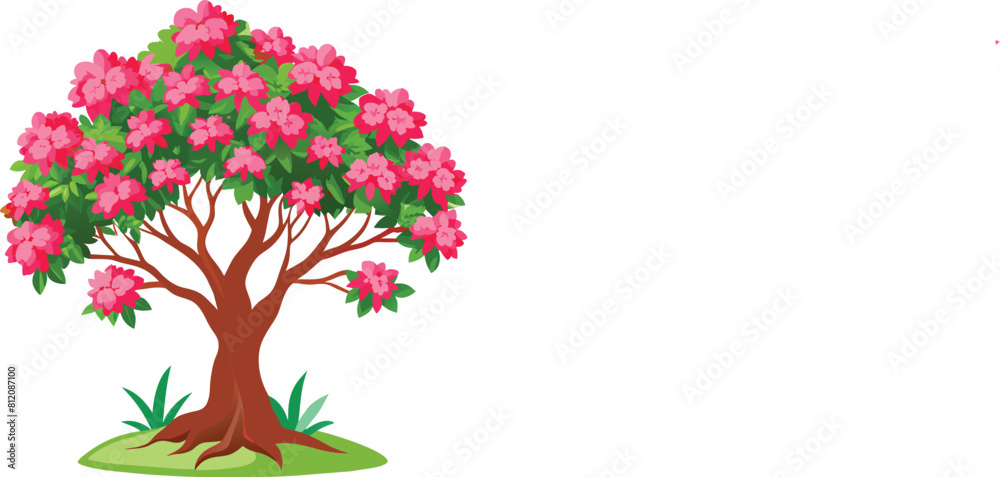 Naklejka premium Azalea tree illustration