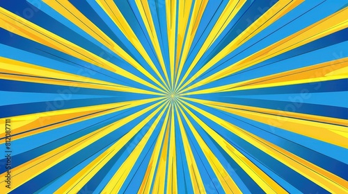 Vintage Blue and Yellow Pop Art background