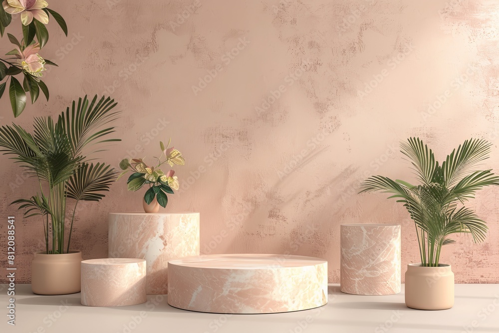 Group of Potted Plants on Table Group of Potted Plants on Table