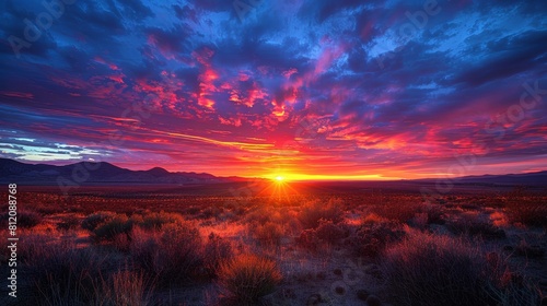 Sunset Sunrise Desert  Neon photos capturing the beauty of sunrise and sunset in the desert