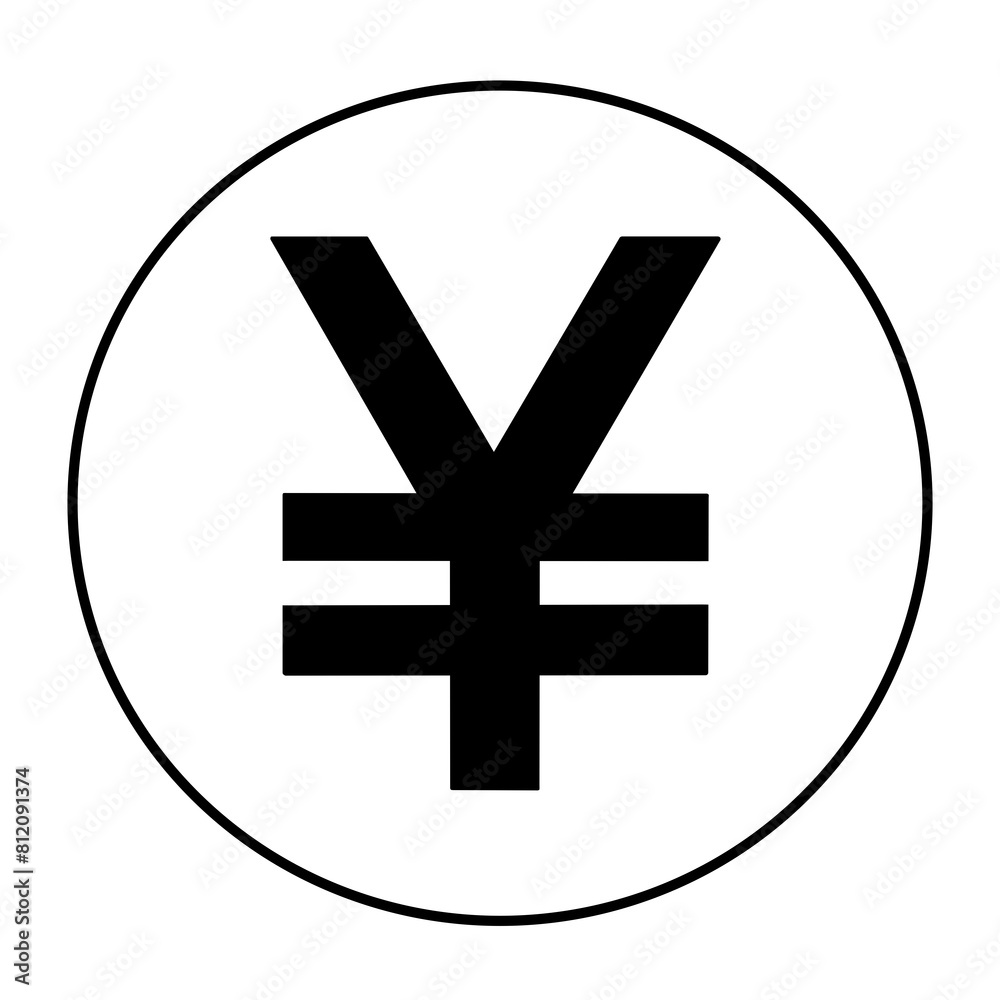 Japanese yen symbol Icons illustration Japanese yen symbol Icons illustration