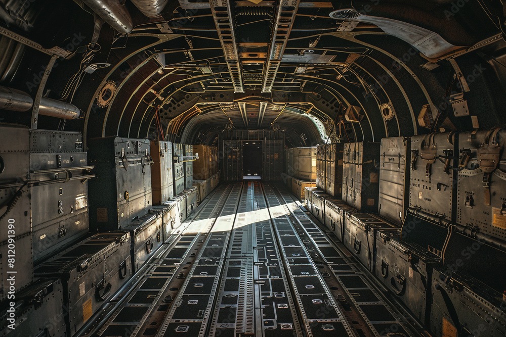 ammunition boxes in a cargo plane ammunition boxes in a cargo plane