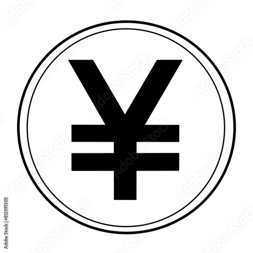 Japanese yen symbol Icons illustration