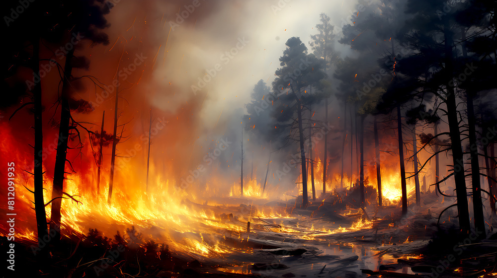 Ring of fire Bailey Colorado Rocky Mountain forest wildfire