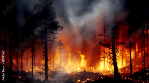 Ring of fire Bailey Colorado Rocky Mountain forest wildfire