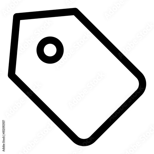 price tag line icon isolated on white background