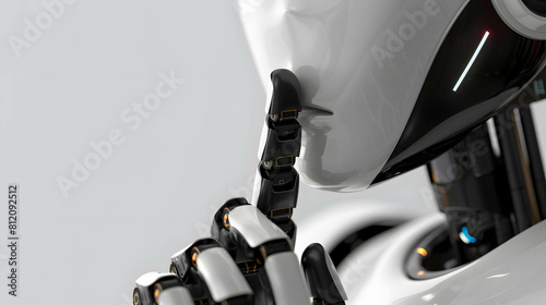 AI and robots lie to humans, the dangers of AI technology that cannot be controlled, the robot put index finger to mouth