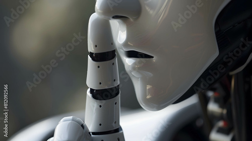 AI and robots lie to humans, the dangers of AI technology that cannot be controlled, the robot put index finger to mouth